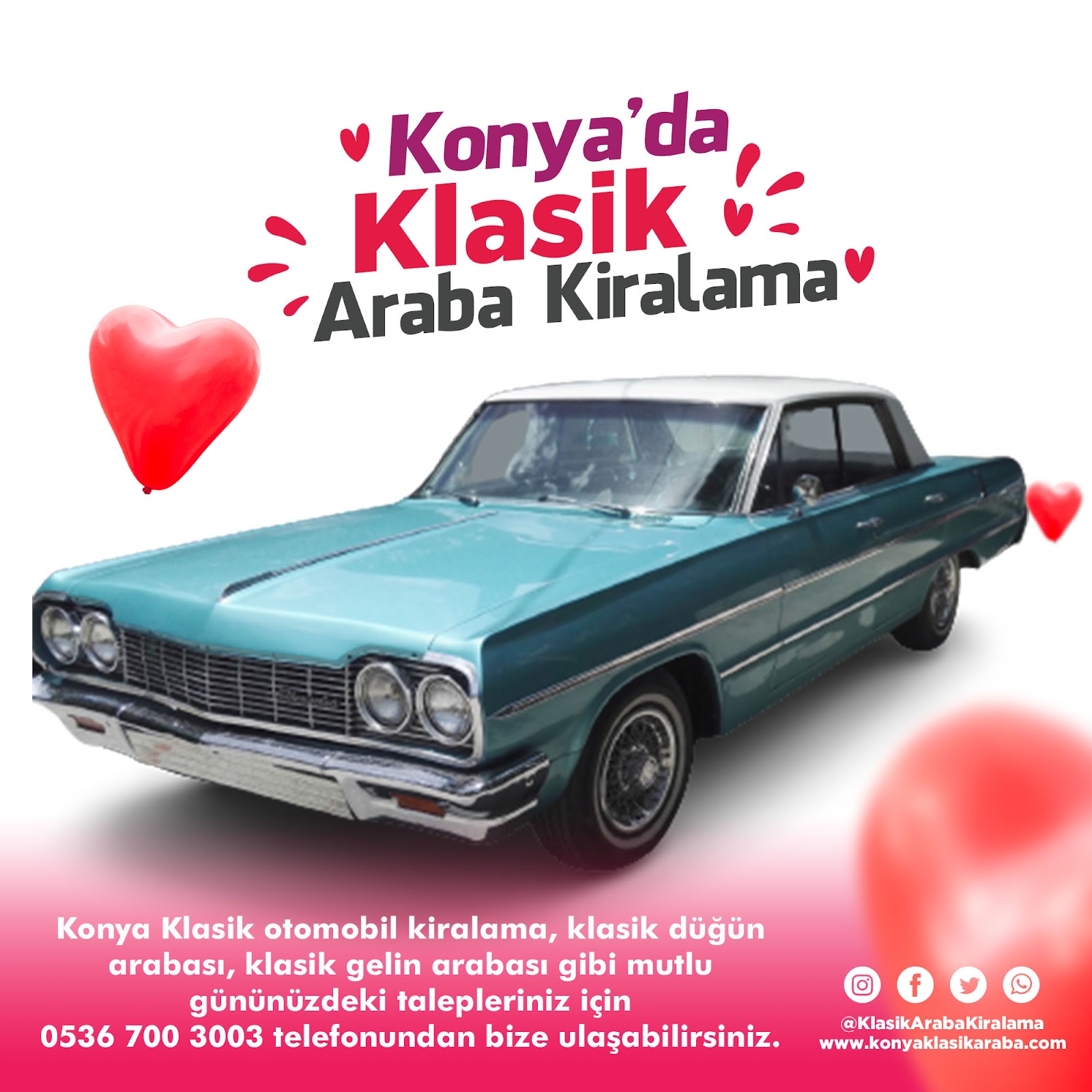 Konya Klasik Düğün Arabası Kiralama kır düğünü mekanı — Meram