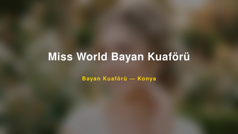 Miss World Bayan Kuaförü — Konya Kır Düğünü Mekanı Rehberi